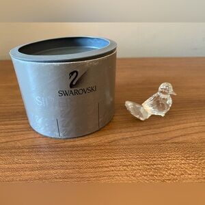 Swarovski Crystal Dove Fan Tailed Pink Eyes Retired Swan